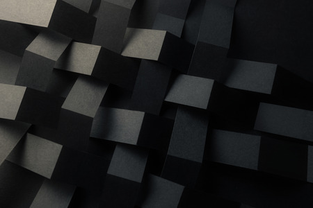 Composition abstract of geometric shapes, dark background の写真素材