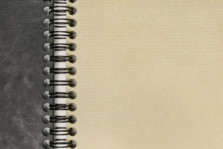 Closeup of empty pages of a sketch bookの写真素材