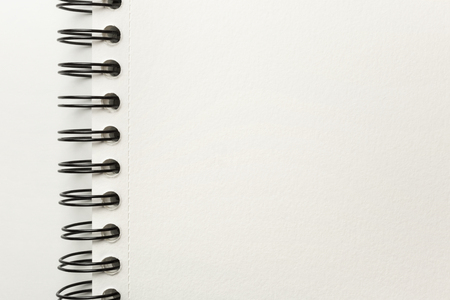 Empty pages of a sketch book, isolated on whiteの写真素材