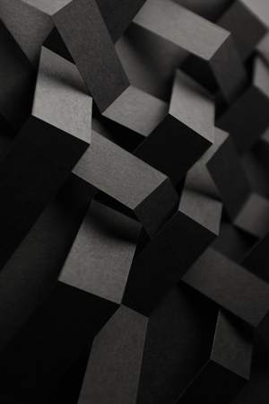 Black and white abstract background, geometric compositionの写真素材