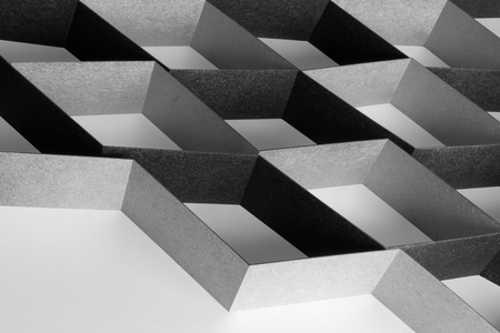 Black and white rhombus for abstract geometric backgroundの写真素材