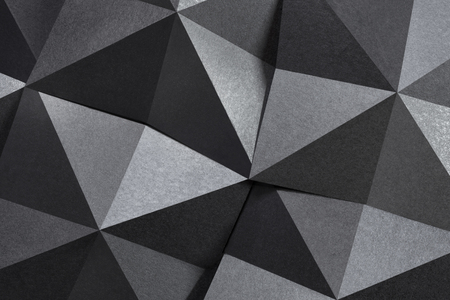 Black and white geometric shapes, grainy paper textureの写真素材