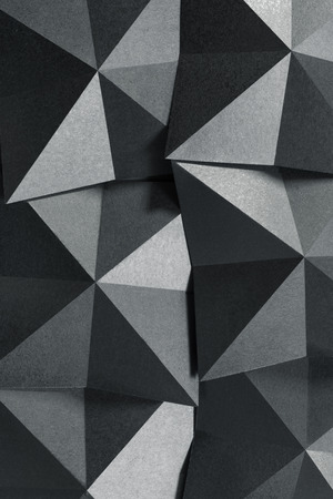 Geometric shapes of paper, grainy texture backgroundの写真素材