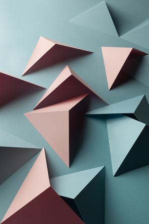 Abstract composition with polygonal shapes, texture backgroundの写真素材