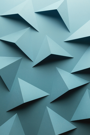 Abstract composition with polygonal shapes, blue backgroundの写真素材