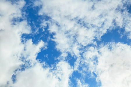 Clouds in the blue sky, natural backgroundの写真素材