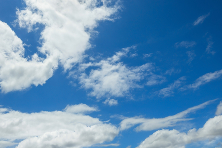 Clouds in the blue sky, natural backgroundの写真素材