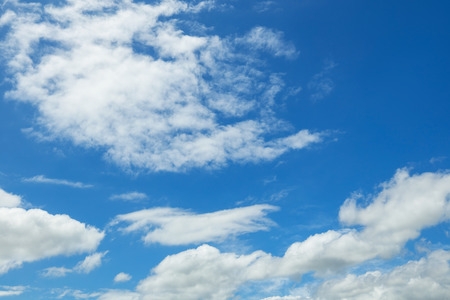 Clouds in the blue sky, natural backgroundの写真素材
