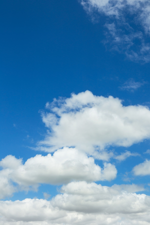 Clouds in the blue sky, natural backgroundの写真素材