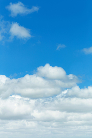 Clouds in the blue sky, natural backgroundの写真素材