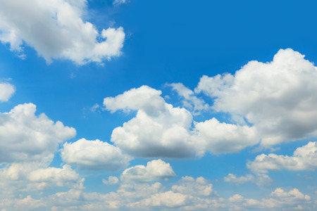 Clouds in the blue sky, natural backgroundの写真素材