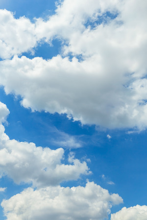 Clouds in the blue sky, natural backgroundの写真素材
