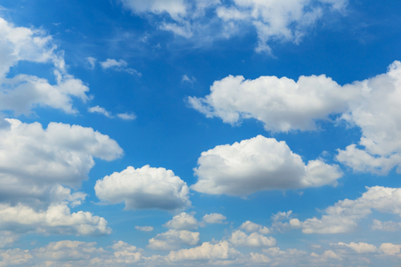 Clouds in the blue sky, natural backgroundの写真素材