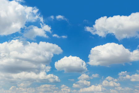 Clouds in the blue sky, natural backgroundの写真素材