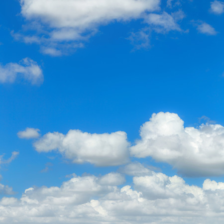 Clouds in the blue sky, natural backgroundの写真素材