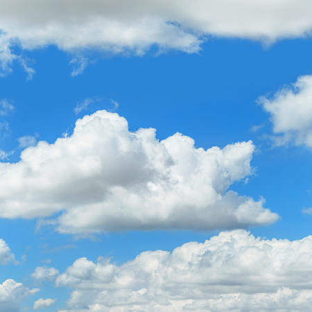 Clouds in the blue sky, natural backgroundの写真素材