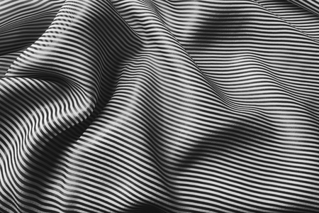 Elegant black and white silk with stripes, abstract backgroundの写真素材