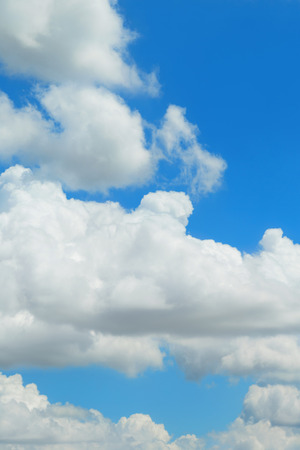 Clouds in the blue sky, natural backgroundの写真素材