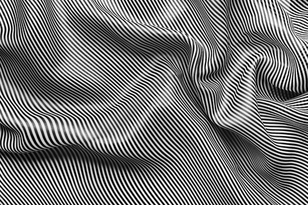 Elegant black and white silk with stripes, abstract backgroundの写真素材