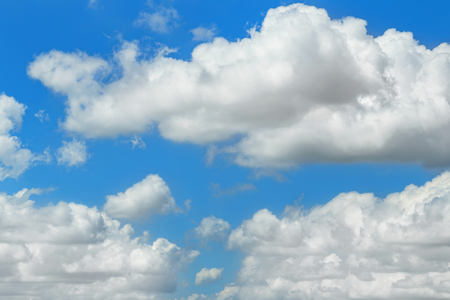 Clouds in the blue sky, natural backgroundの写真素材