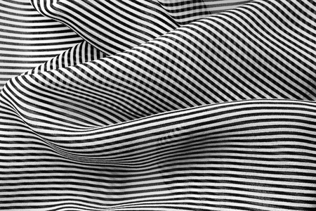 Elegant black and white silk with stripes, abstract backgroundの写真素材