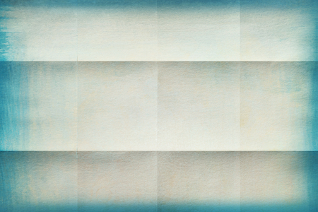Blank old letter with blue edges and folds, texture backgroundの写真素材