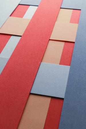 Geometric composition with colored elements in perspective, abstract background, 3d illustrationの写真素材