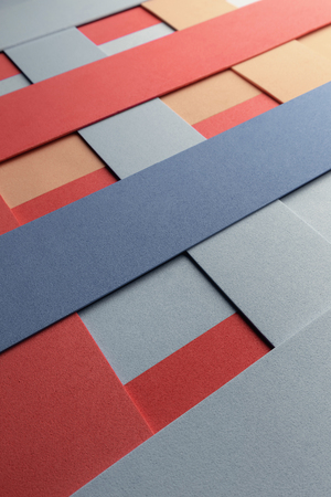 Geometric composition in perspective, abstract background, 3d illustrationの写真素材
