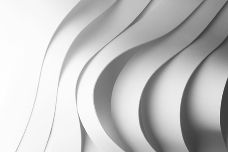 Geometric composition with wavy elements, abstract background, 3d illustrationの写真素材