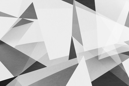 Composition with geometric elements, black and white abstract backgroundの写真素材