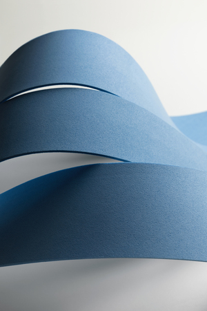 Macro image of blue curved elementsの写真素材