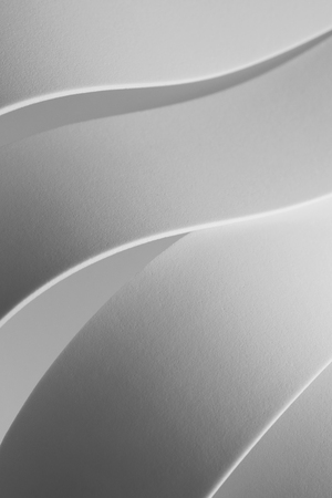 Macro image of curved elements, white abstract backgroundの写真素材
