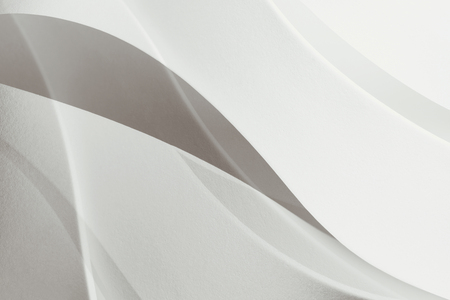Macro image of curved elements, white abstract backgroundの写真素材