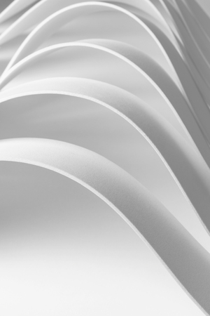 Composition with wavy elements, white abstract backgroundの写真素材