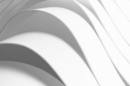 Composition with wavy elements, white abstract backgroundの写真素材