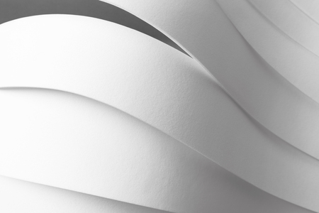 Composition with wavy elements, white abstract backgroundの写真素材