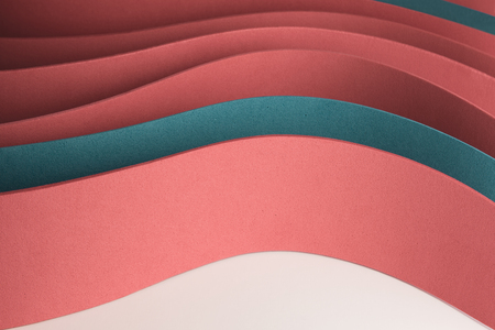 Close-up of red and blue curved elementsの写真素材