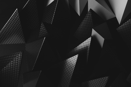 Composition with geometric elements, pyramidal shapesの写真素材