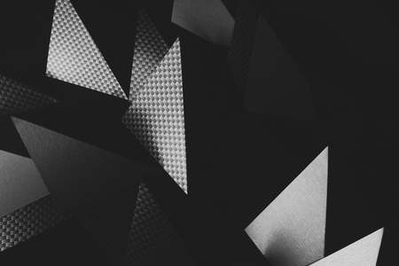 Pyramidal shapes of paper, composition for abstract backgroundの写真素材