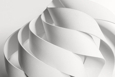 Geometric composition with wavy elements, isolated on white backgroundの写真素材