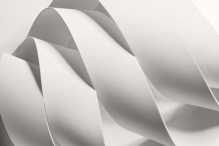 Geometric composition with wavy elements, isolated on white backgroundの写真素材