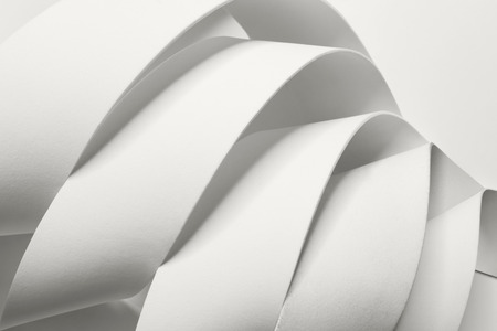 Geometric composition with wavy elements, isolated on white backgroundの写真素材