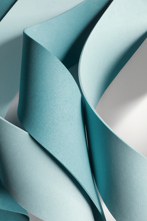 Light blue wavy elements on white background, abstractの写真素材