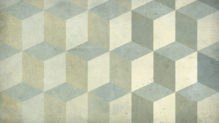 Abstract cubes blue background, paper textureの写真素材
