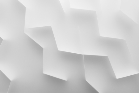 Composition with geometric elements for white abstract background, 3d illustrationの写真素材