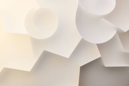 Composition with curved elements and lines, abstractの写真素材