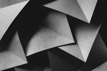 Geometric shapes of gray paperの写真素材