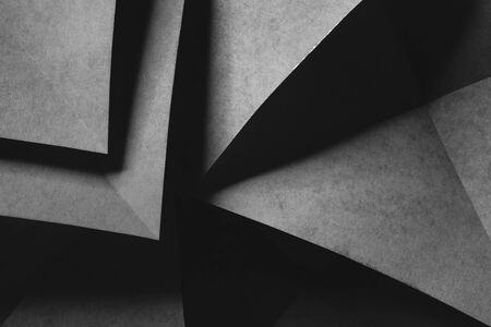 Geometric shapes of gray paperの写真素材