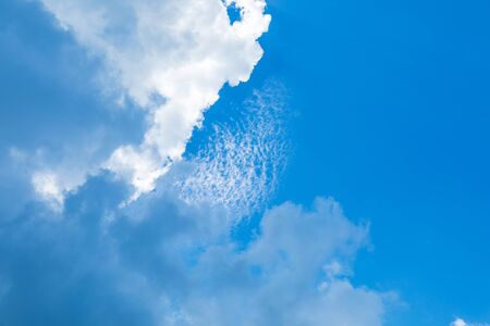 Clouds in the blue sky, natural backgroundの写真素材