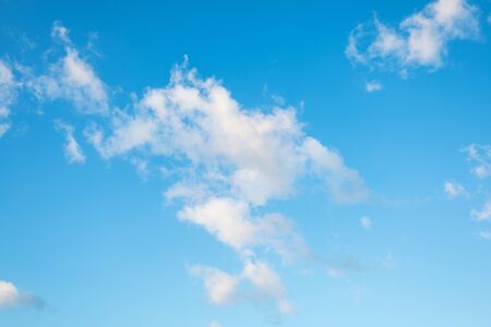 Clouds in the blue sky, natural backgroundの写真素材